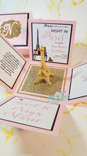 Load image into Gallery viewer, Parisian Pink Box Invitations
