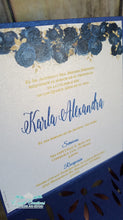 Cargar imagen en el visor de la galería, Invitaciones Charra Royal Blue Gold
