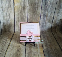Load image into Gallery viewer, Name Pink Baptism Invitations
