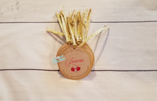 Load image into Gallery viewer, Rose Gold Tags, Quinceañera Favors Tags, Gold Sweet 16 Tags, Rose Floral Printed Tags
