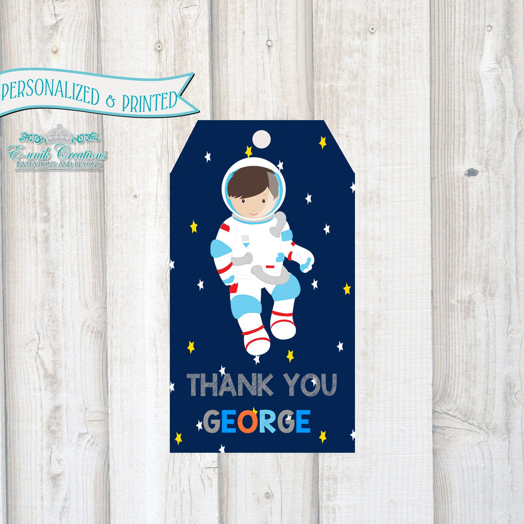 Astronaut Printed Tags