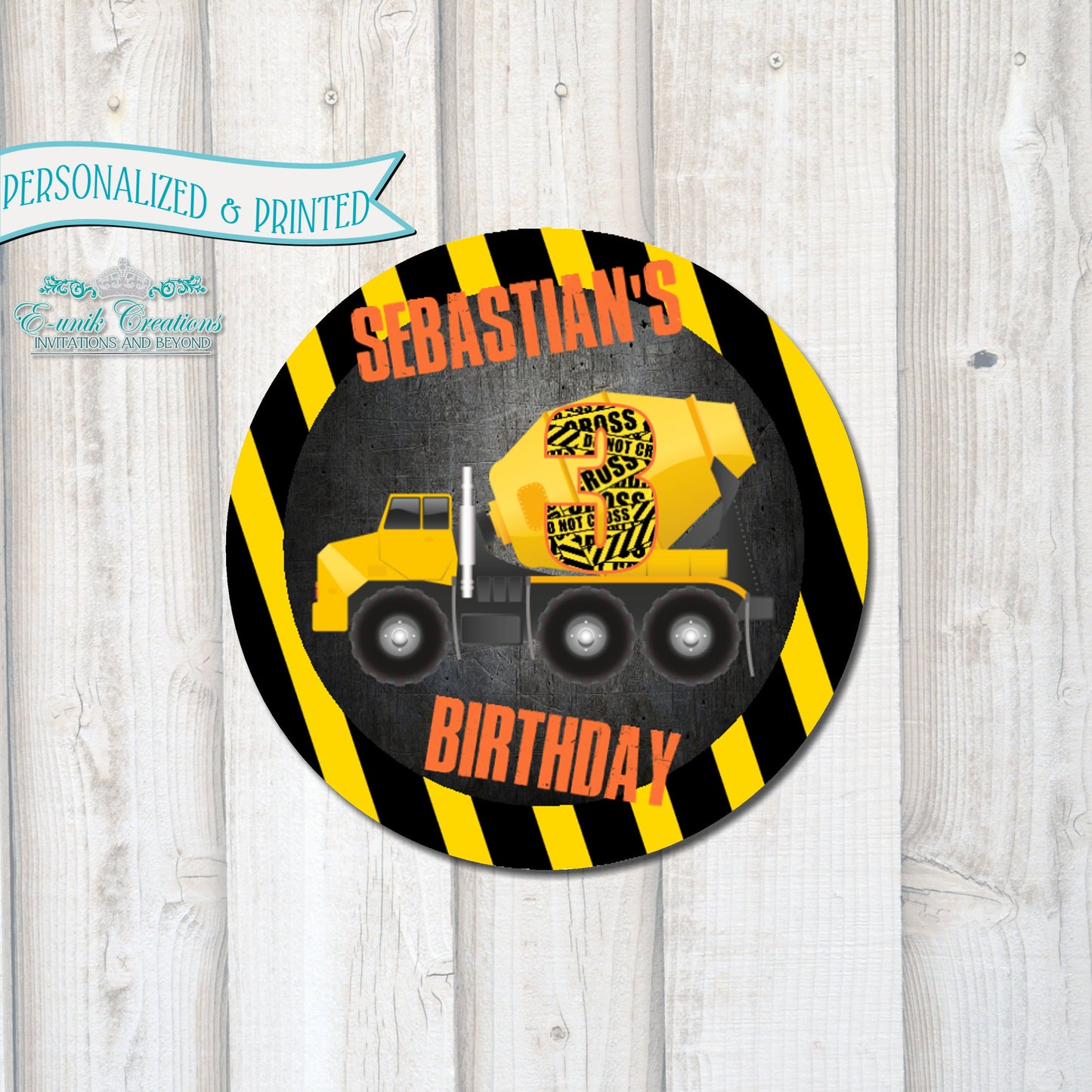 Construction Sticker, Construction Party, Custom Stickers, Dump Truck Label