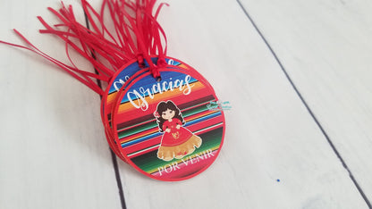 Etiquetas Charra, Etiquetas Fiesta Mexicana, Etiquetas Gracias Favor