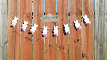 Charger l&#39;image dans la galerie, White Bunny Banner, Glitter Bunny Die-cut Banner, Bunny Tail Banner
