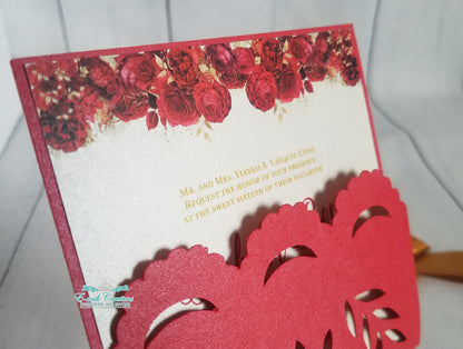 Red Mexican Floral Invitations