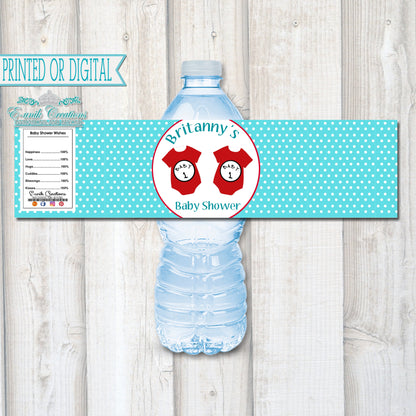 Baby 1 Baby 2 Water Bottle Label