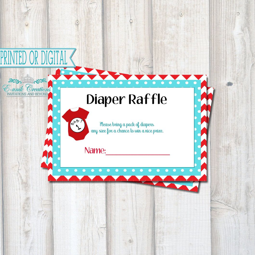 Baby 1 Baby 2 Diaper Raffle Cards