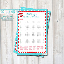 Load image into Gallery viewer, Baby 1 Word Search, Thing 2 Baby Shower, Baby Shower Games. B2004
