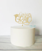 Load image into Gallery viewer, Graduation Cake Topper - Gold Glitter
