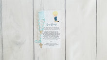 Load image into Gallery viewer, Communion Favors, First Communion Boy, Rosary Prayer Card. BC202013
