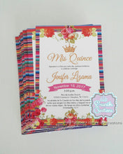 Load image into Gallery viewer, Mexican Floral Printed Invitation
