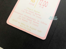 Load image into Gallery viewer, Pink Baptism Invitations
