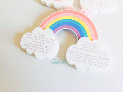 Rainbow Invitations. RC0528