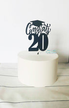 Load image into Gallery viewer, Graduation Cake Topper -Black Glitter
