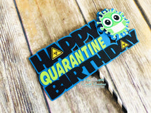 Load image into Gallery viewer, Quarantine Topper, Boy Germ Cake Topper, Quarantined Birthday , Quarantined Celebration
