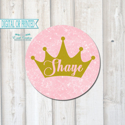 Princess Stickers, Princess Labels, Princess Party Favor