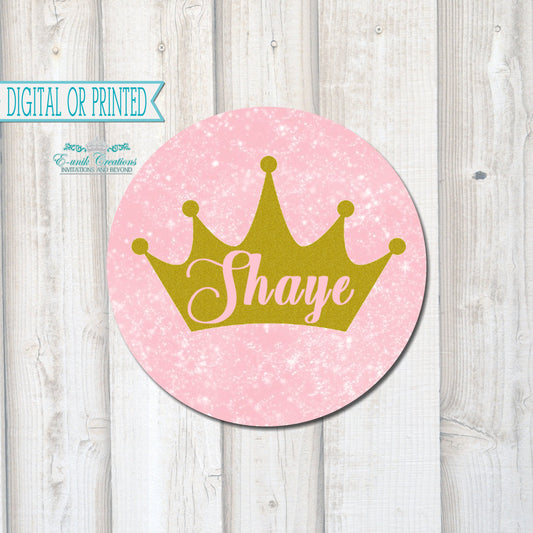 Princess Stickers, Princess Labels, Princess Party Favor
