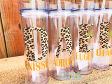 Load image into Gallery viewer, Leopard Tumbler, Animal Print Cup, Monogrammed Cup. LP0510
