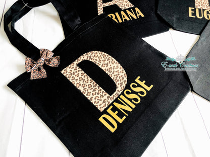 Leopard Personalized Tote Bag
