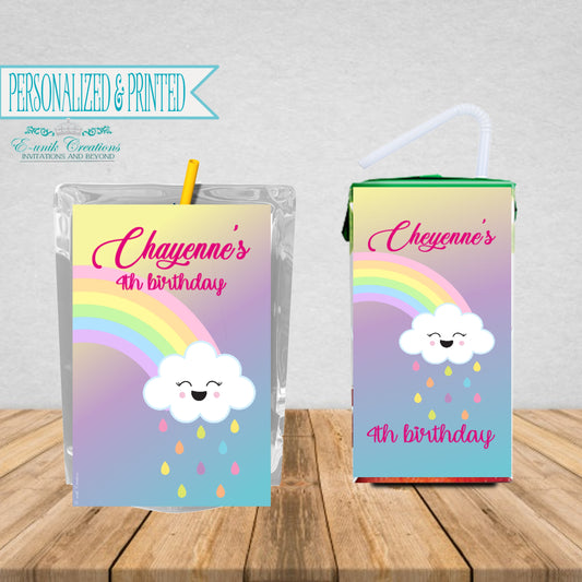 Rainbow Juice Bag, Rainbow Caprisun, Juice Pouch Label
