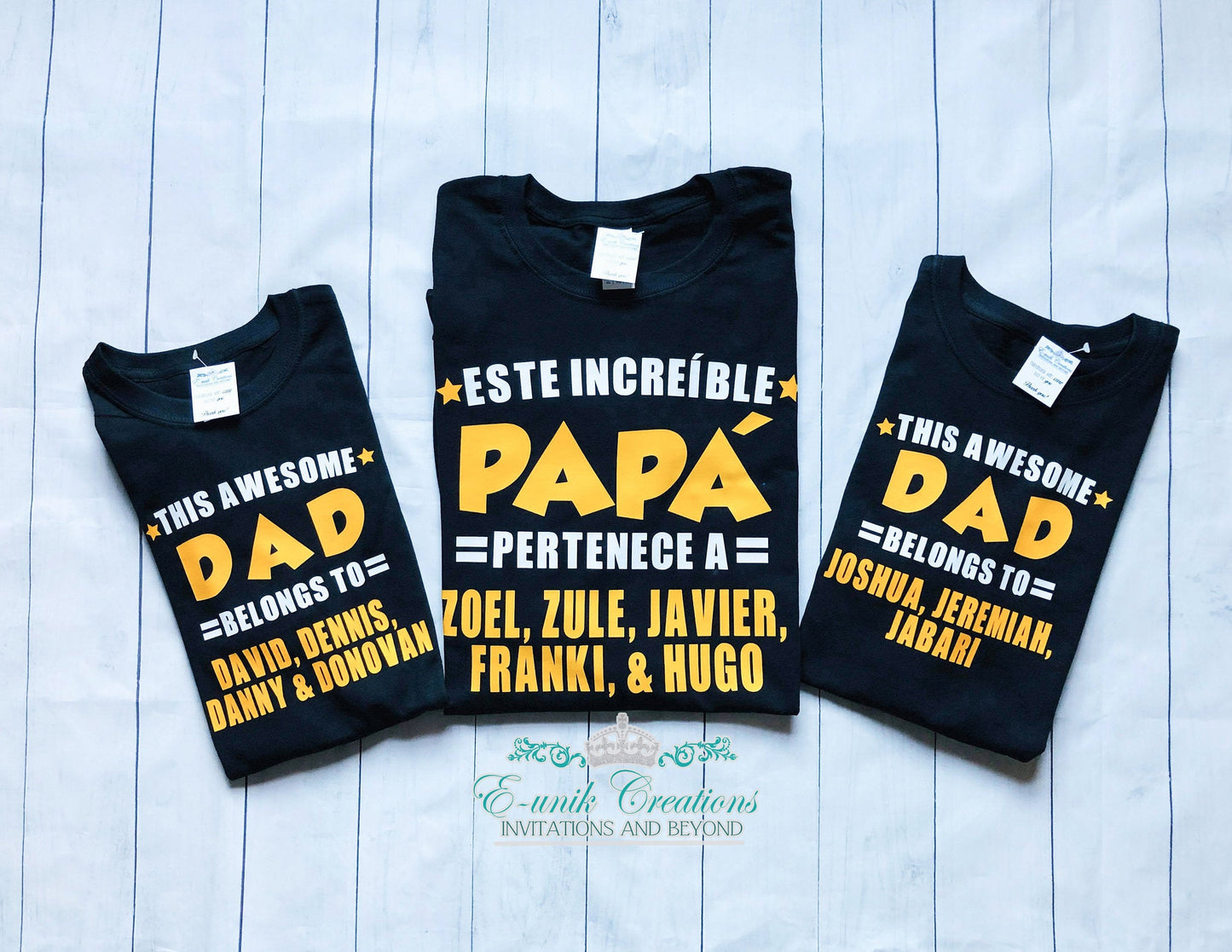 Regalo del día del padre, camiseta personalizada a la que pertenece este padre increíble