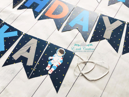 Astronaut Birthday Banner