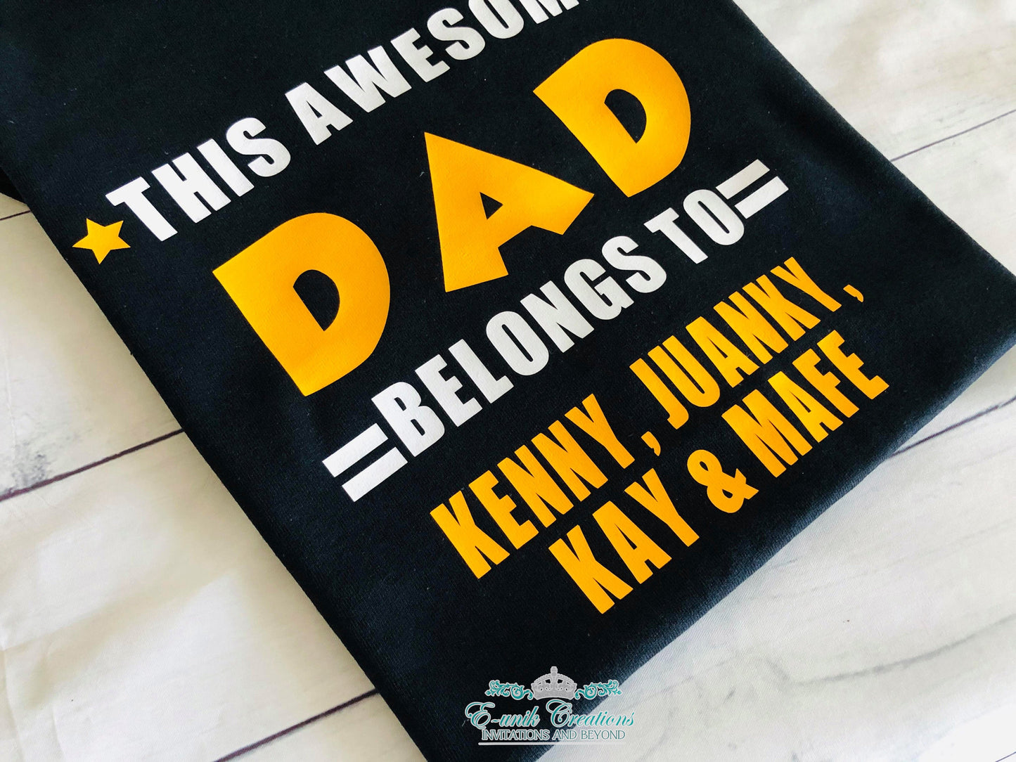 Father's Day Gift, Personalized T-shirt This Awesome Dad Belongs To