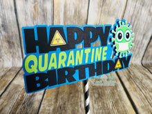 Load image into Gallery viewer, Quarantine Topper, Boy Germ Cake Topper, Quarantined Birthday , Quarantined Celebration
