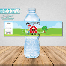 Load image into Gallery viewer, Farm Bottle Labels, Farm Water Labels, Barnyard Party Decor
