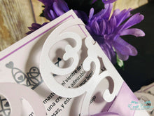 Load image into Gallery viewer, Floral Lavender White Invitations
