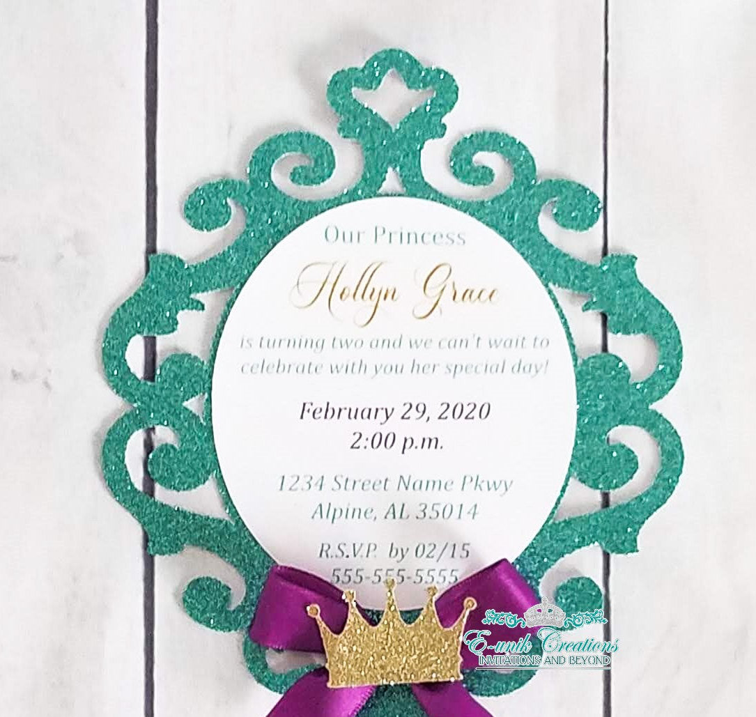 Princess Jasmine Mirror Invitations