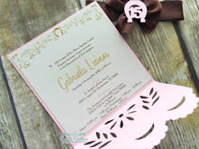 Load image into Gallery viewer, Pink Brown Charra Invitations

