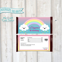 Load image into Gallery viewer, Rainbow Chocolate, Candy Bar Wrappers, Printed Choco Labels
