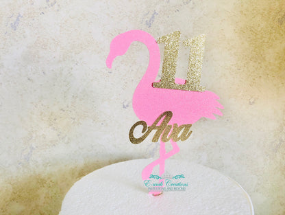 Pink Flamingo  Cake Topper