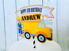 Load image into Gallery viewer, Construction Dumper Cake Topper
