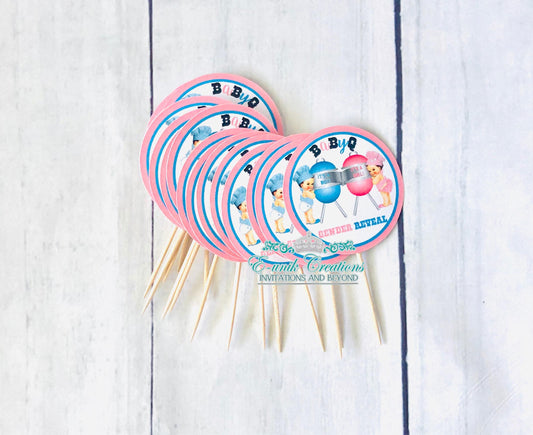 Baby Chef BBQ Cupcake Toppers