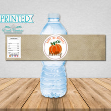 Load image into Gallery viewer, Pumpkin Bottle Label Fall Party Theme
