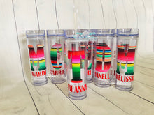 Load image into Gallery viewer, Serape Tumbler, Mexican Serape  Cup, Monogrammed Cup. MS0510
