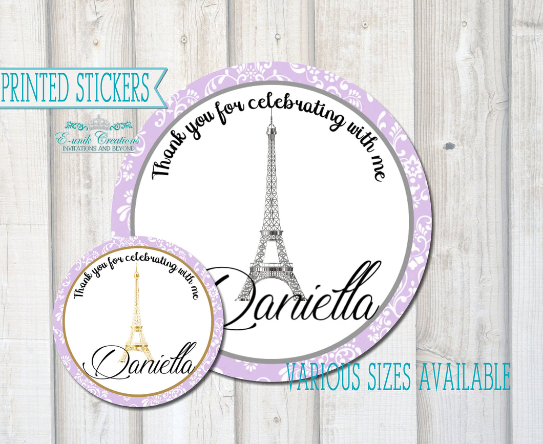 Eiffel Tower Sticker, Paris Party Sticker, Eiffel Tower Decor, Paris Theme Party. LP1120
