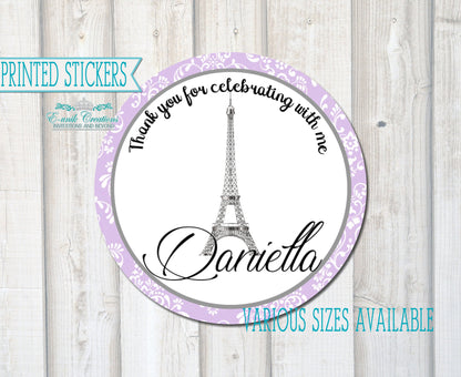 Eiffel Tower Sticker, Paris Party Sticker, Eiffel Tower Decor, Paris Theme Party. LP1120