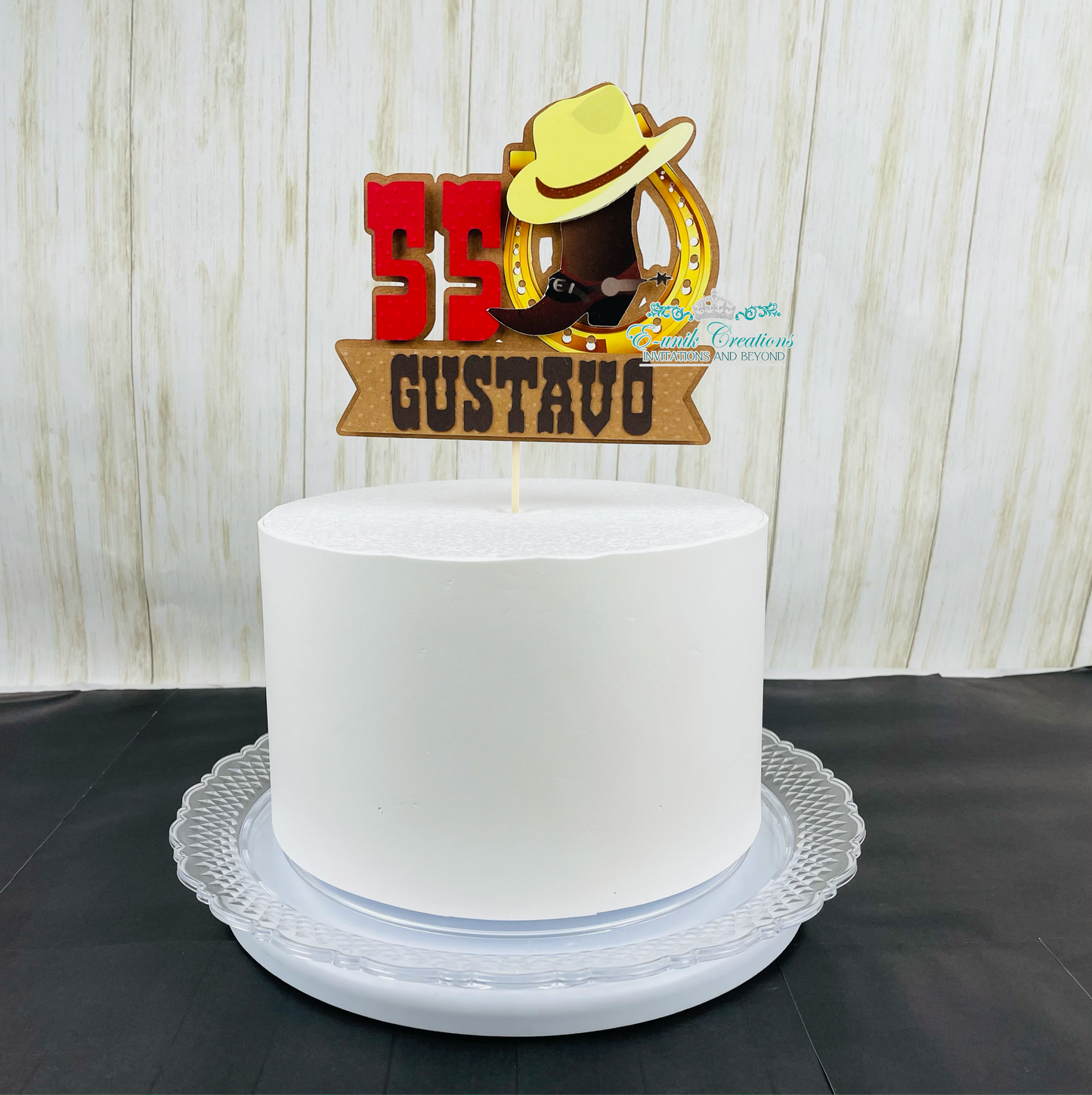 Western Cake Topper, Cowboy Boot Topper