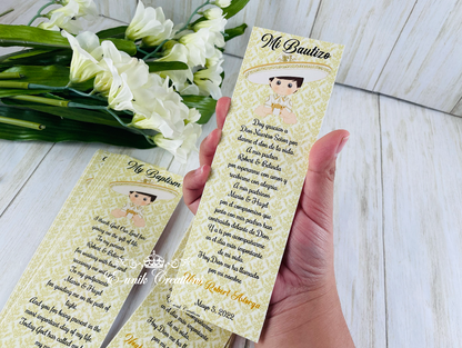 Gold Charrito Bookmark Favors
