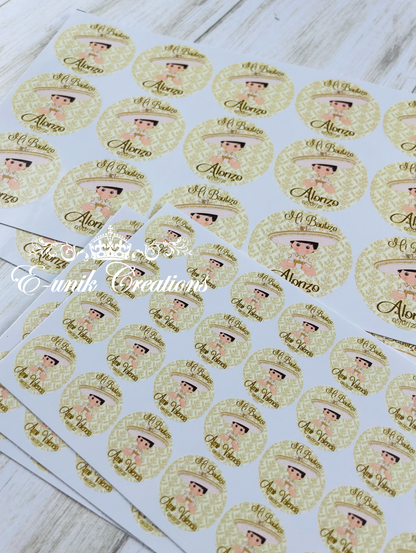 Gold Charrito Stickers