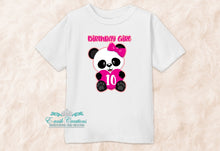 Load image into Gallery viewer, Panda Girl Birthday T-shirt
