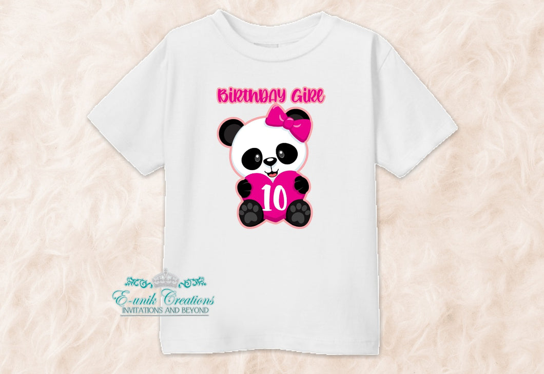 Panda Girl Birthday T-shirt