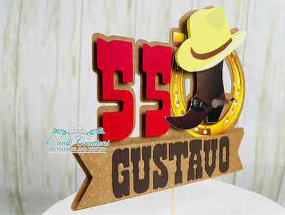 Western Cake Topper, Cowboy Boot Topper