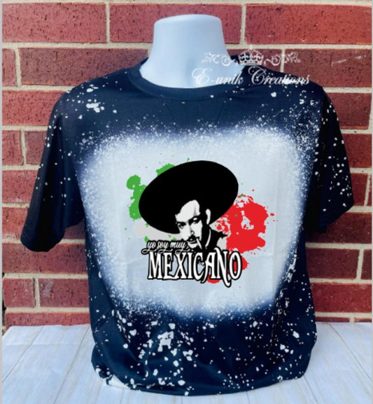 Yo Soy Muy Mexicano Black Bleached T-shirt